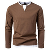 Jaron™ | Timeless Henley Long Sleeve - Brown / S
