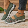 Saty | Embroidered Mesh Slip-On Shoes