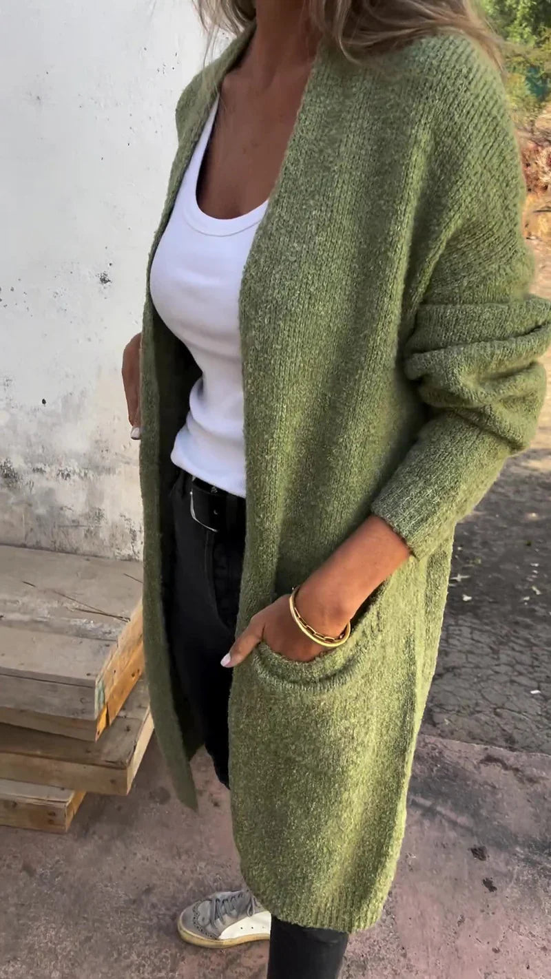 Helena™ | Cosy knitted coat - Kläder och Accessoarer - Green / S