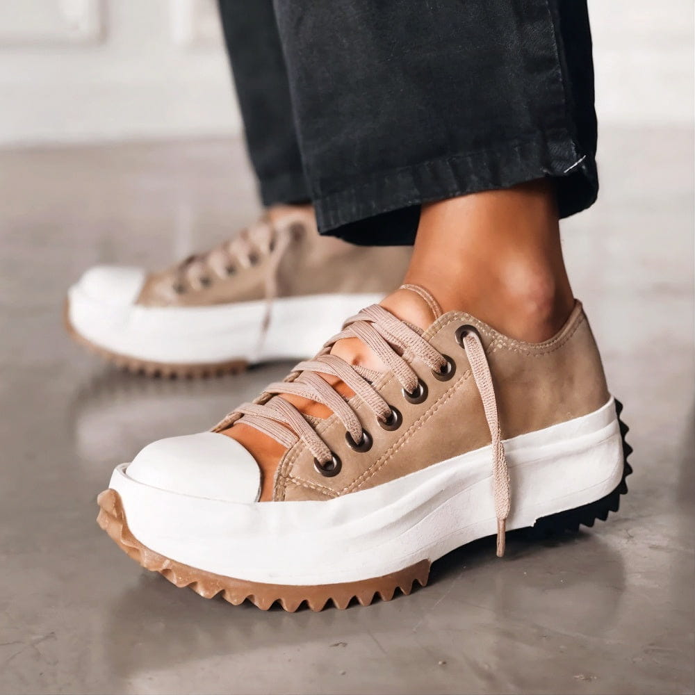 Elevato | Trendy Sneakers - Brown / 35