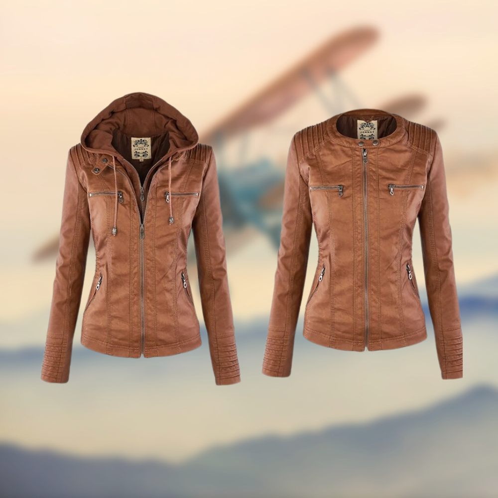 Mira™ | Elegant fashion jacket - JACKET (F) - Light brown / S