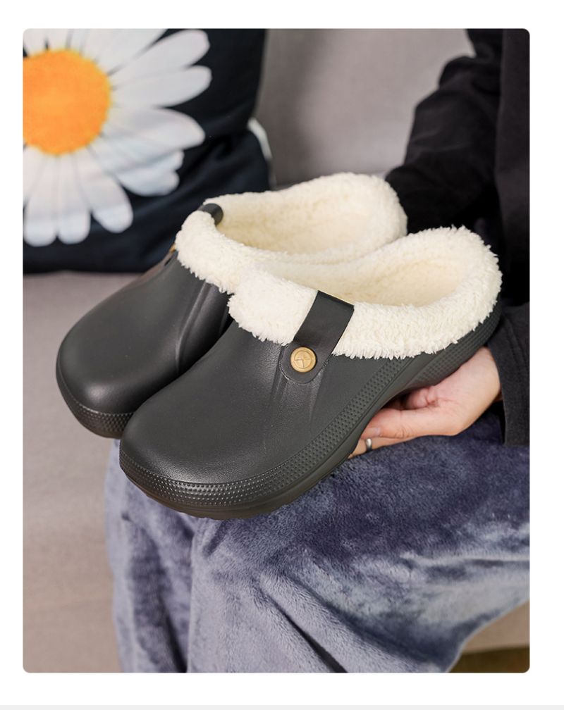 Noa™ | Cosy winter slippers - black grey / 35-36