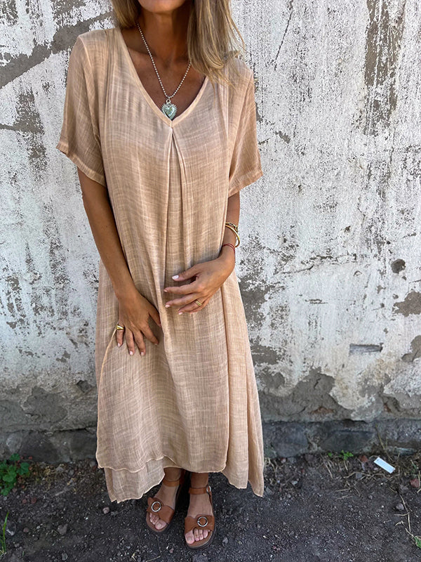 Nova | Comfortable V-Neck Dress with Loose Fit