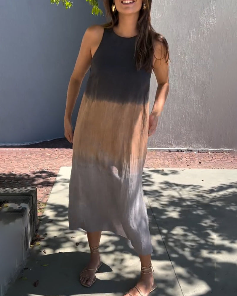 Tayla | Ombre Sleeveless Midi Dress