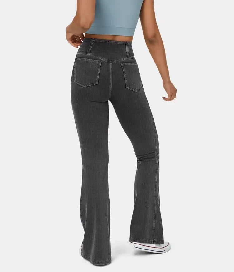 Zaira™ | High-waisted stretch flare trousers