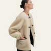 Liana™ - Elegant faux fur coat - Beige / XS