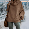 Elva™ | Chic turtleneck jumper - Kleding - Brown / S
