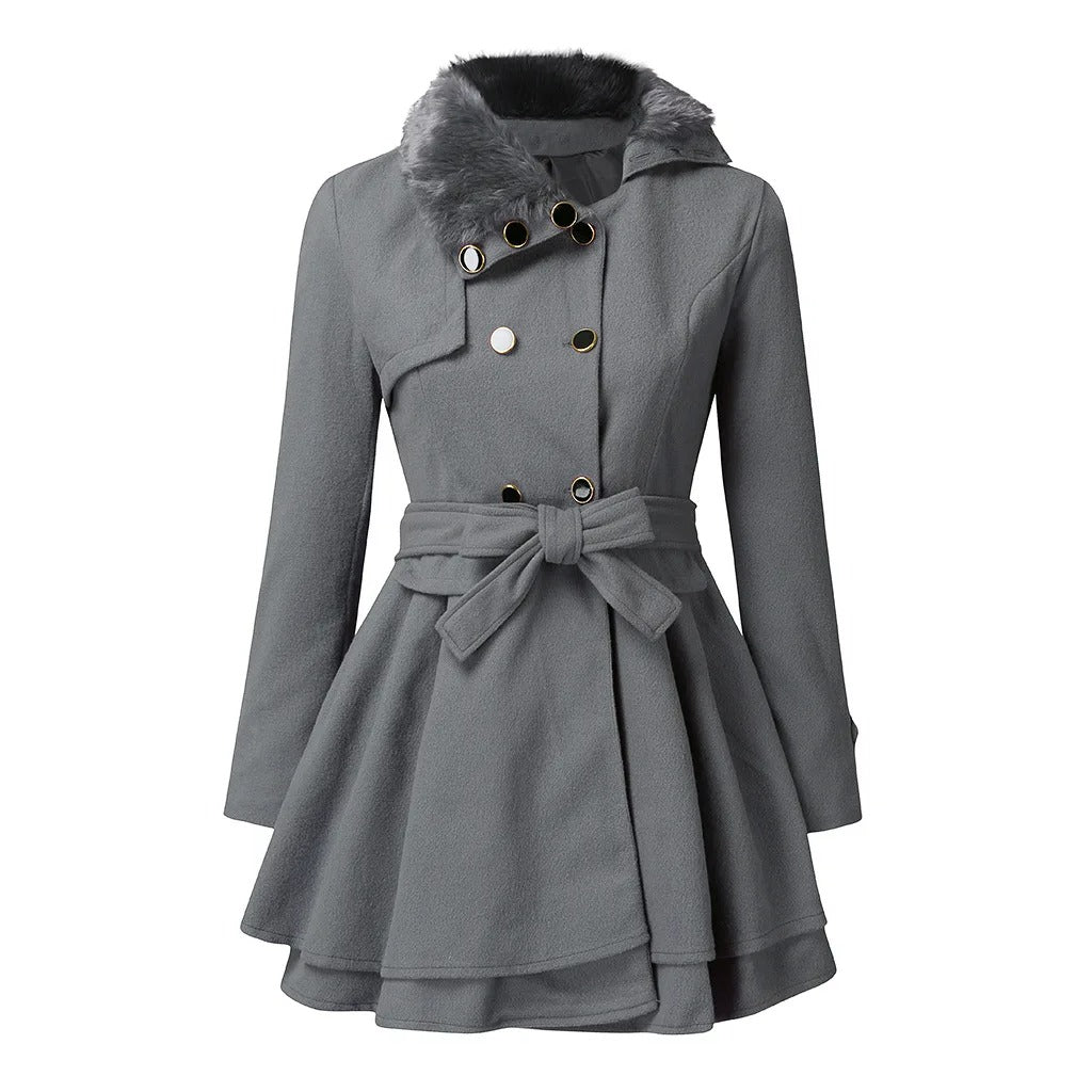 Yelena | Vegan trench coat with style - Grey / S
