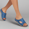 Yvonne | Ergonomic Leather Slides with Unique Cutouts
