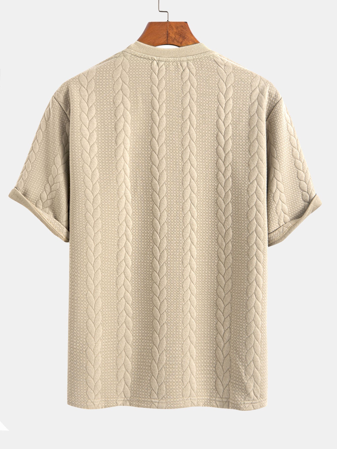 Rudy | Casual Relax Fit T-Shirt with Twist Jacquard Shorts