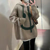 Kristelle | Warm and cosy hoodie - 2350-R - Khaki / One size fits all