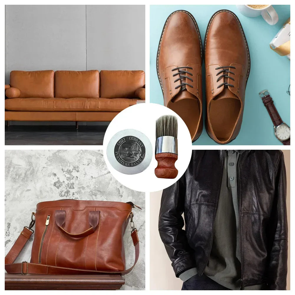 LederLeben™ | Natural Revive & Protect Leather Balm 65 ml - 1 balm + 1 FREE brush
