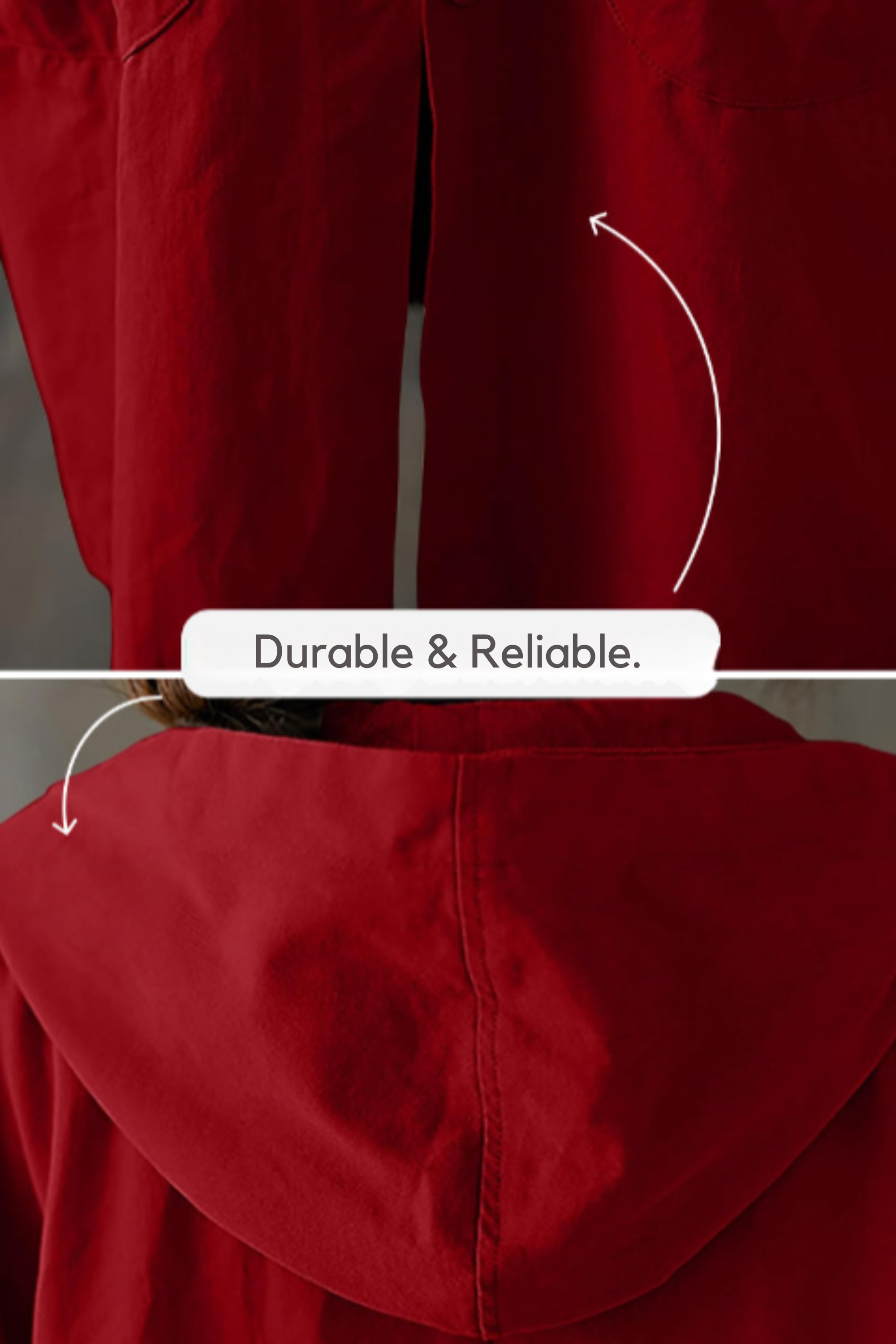 Nida | Oversized Windbreaker in Burgundy