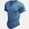Dave™ | Premium Henley shirt with short sleeves - Blue / S