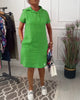 Nyla | Comfortable Short-Sleeved Casual Dress with Hood