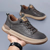 flexer™ | Orthopaedic leather sneakers - Brown / 35