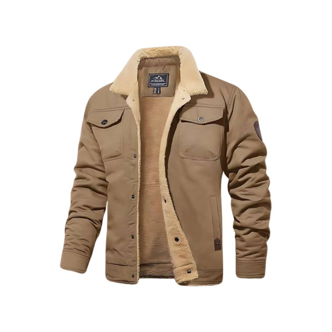Jasper™ | Warm bomber jacket - Khaki / S