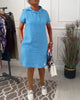 Nyla | Comfortable Short-Sleeved Casual Dress with Hood