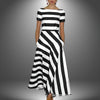 Elsie | Strapless Dress with Stripe Pattern