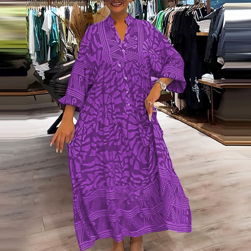 Azzon | Comfortable Women's Dress with Modern Print