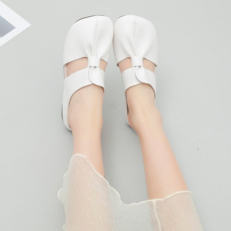 Kary | Women's Flat Mules with Bow and Knot