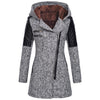 Katrine | Winter jacket - Light grey (with velvet hood) / S
