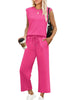 Larra | Casual Two-Piece Set with Short Sleeve and Wide Leg