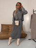 Serena™ - Autumn knitwear set for women - Jurken - Grey / S