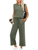 Larra | Casual Two-Piece Set with Short Sleeve and Wide Leg