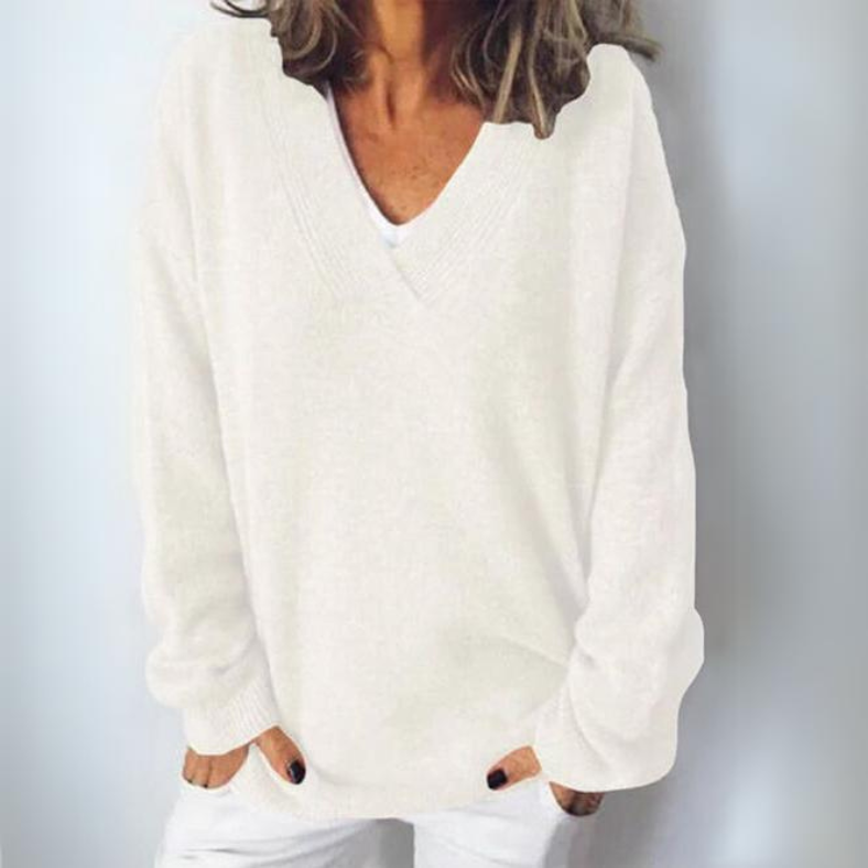 Pamela™ | Knitted jumper - White / S