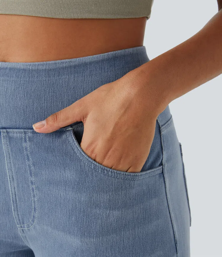 Mel™ | High-Waist Comfort Jeans | SALE! - Grey-blue denim / S