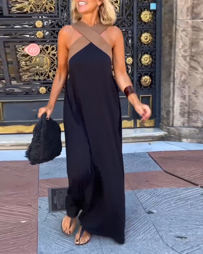 Mandie | Backless Dress with Cross-Design