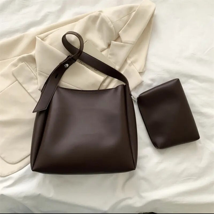 Saphira™ - Fashionable handle bag - Coffee