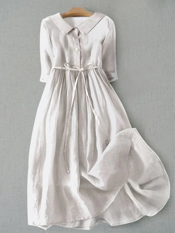 Mhera | Simple Cotton Dress with Artistic Design