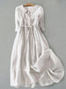 Mhera | Simple Cotton Dress with Artistic Design