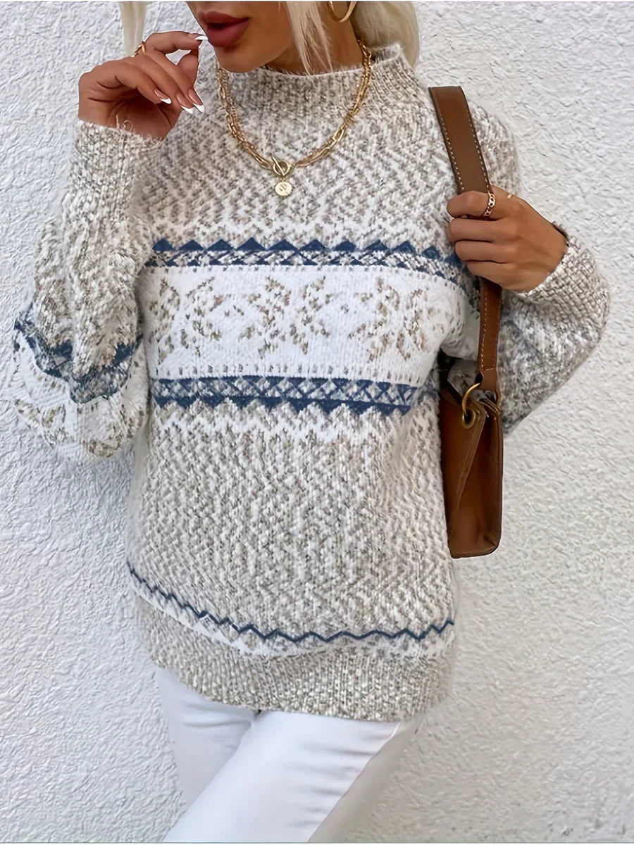 Nelia™ | Warming knitted jumper - Beige / S