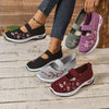 Saty | Embroidered Mesh Slip-On Shoes
