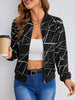 Evalaine™ | Geometric zip jacket for women - Black (almost sold out) / S
