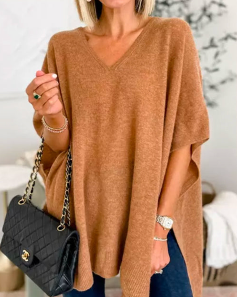 Annika | V-Neck Poncho
