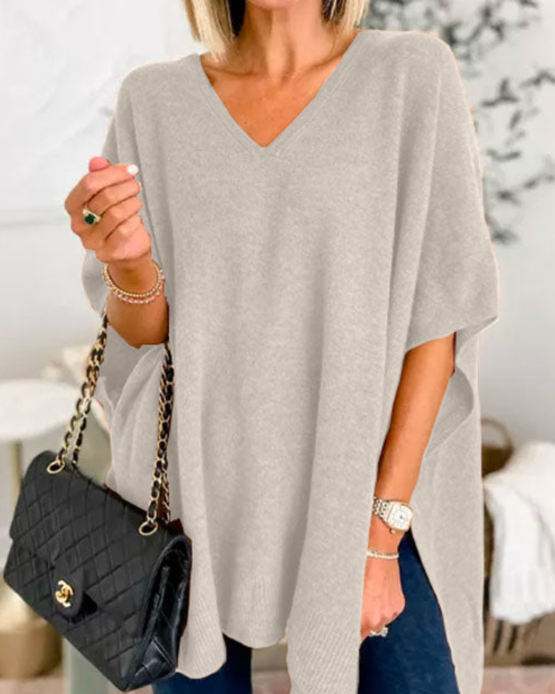 Annika | V-Neck Poncho