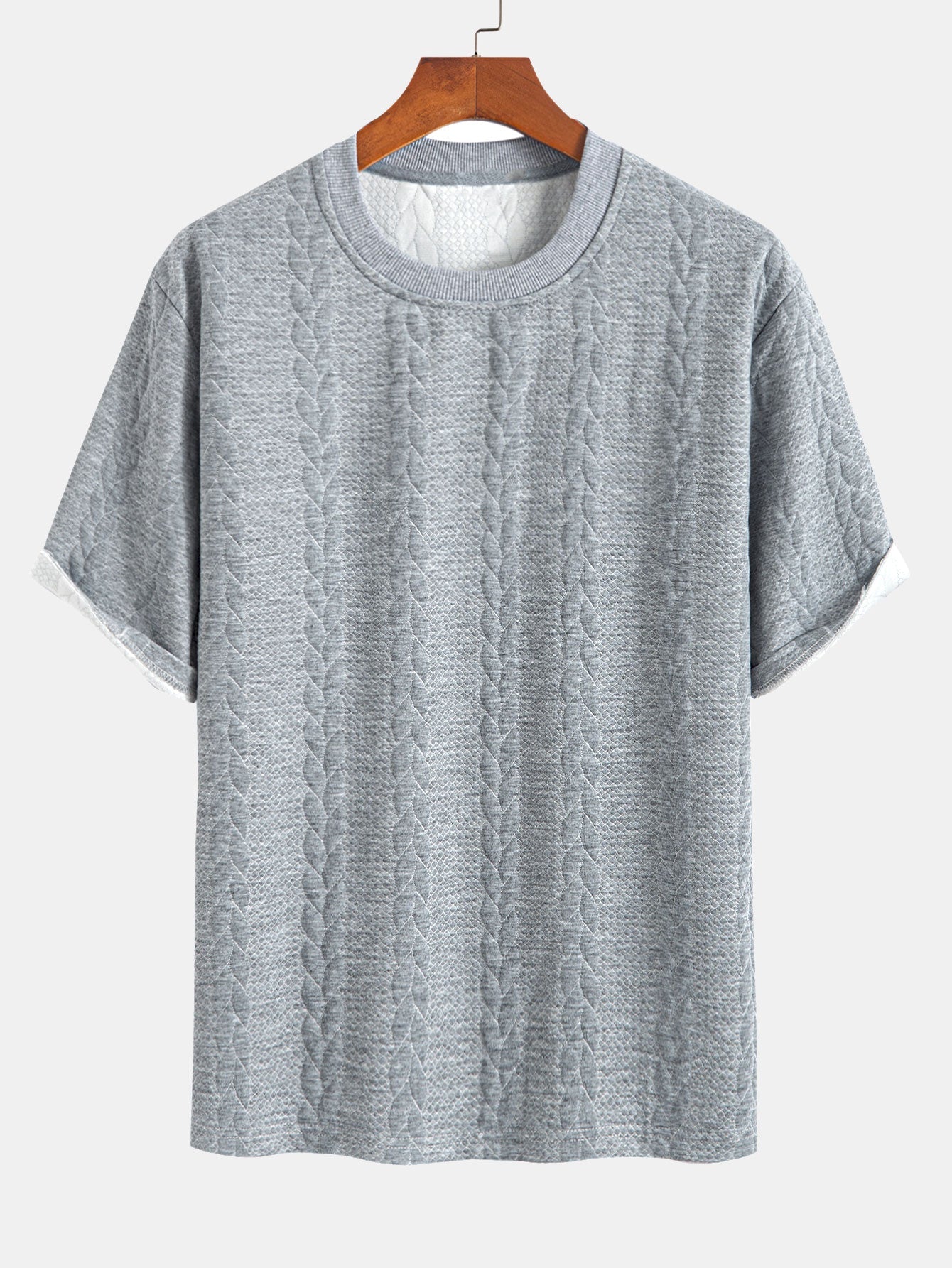 Rudy | Casual Relax Fit T-Shirt with Twist Jacquard Shorts