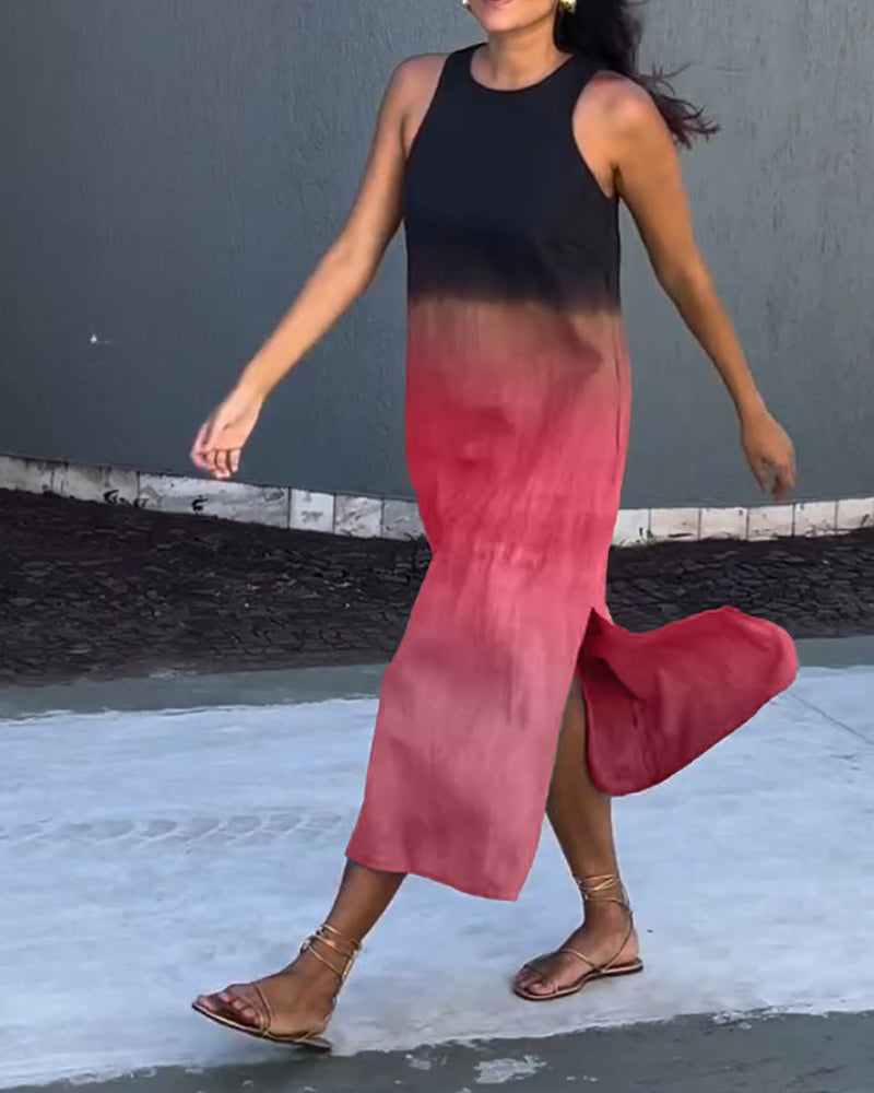 Tayla | Ombre Sleeveless Midi Dress