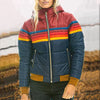 Rosy | Retro parka with faux fur hood for women - Navy blue / XS