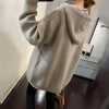 Kristelle | Warm and cosy hoodie - 2350-R - Khaki / One size fits all