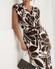 Lenna | Elegant Slim-Fit Dress with Leaf Pleats and Split