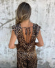 Alice | Elegant Leopard Print Jumpsuit with a V-neck