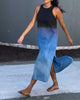 Tayla | Ombre Sleeveless Midi Dress