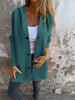 Mona | Stylish jacket with hood - green / S