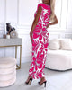 Lenna | Elegant Slim-Fit Dress with Leaf Pleats and Split