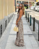 Micah | Seductive Panther-Print Maxi Dress